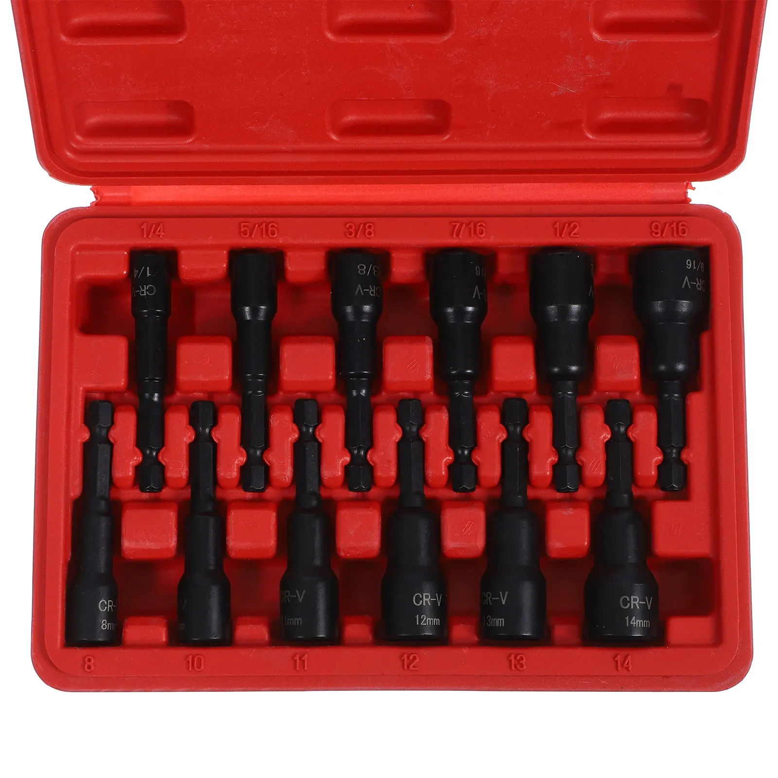 

12pc Socket Impact Swivel Magnetic Drive Tools Metric System Assorted Sizes Mechanics Kit Extension Bar Set