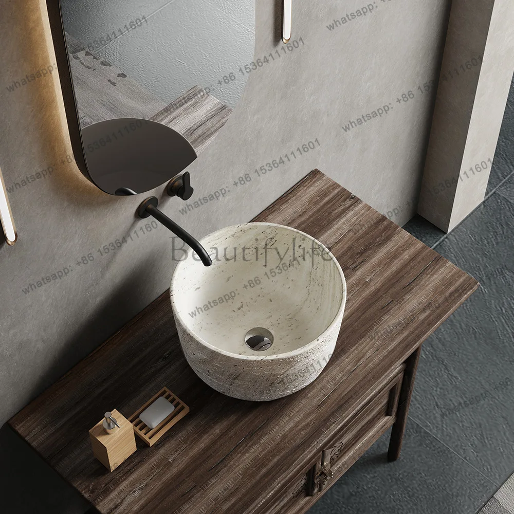 Modern style artificial stone art basin household bathroom counter outdoor courtyard garden wash basin
