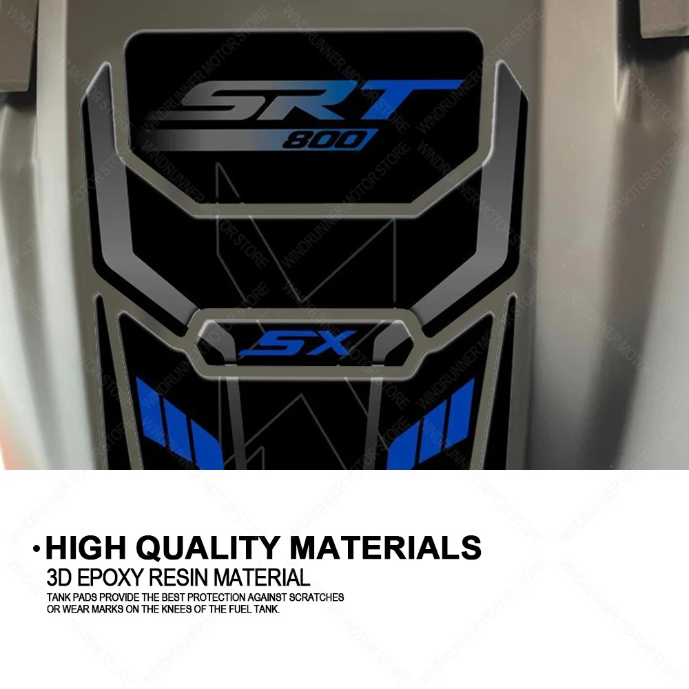 Motorcycle Accessories Waterproof Protective Sticker Tank Pad Sticker 3D Epoxy Resin Protective Sticker For SRT 800 SX 2024