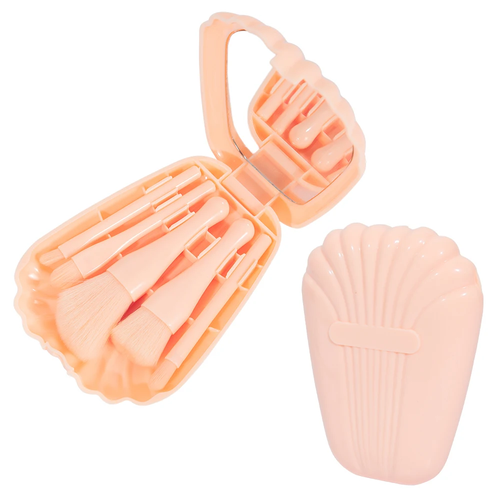 5PCS Make-Up Pinsel Make-Up Set Foundation Make-Up Pinsel Lidschatten Pinsel Make-Up Pinsel Set Reise Tragbare Mit Spiegel schönheit Werkzeug