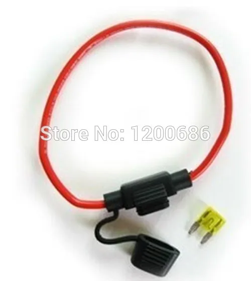 

14AWG 30CM In-line Car Automotive Mini Blade Fuse Holder Fuseholder 20A Waterproof small Standard Blade Fuse Holder Fuseholder