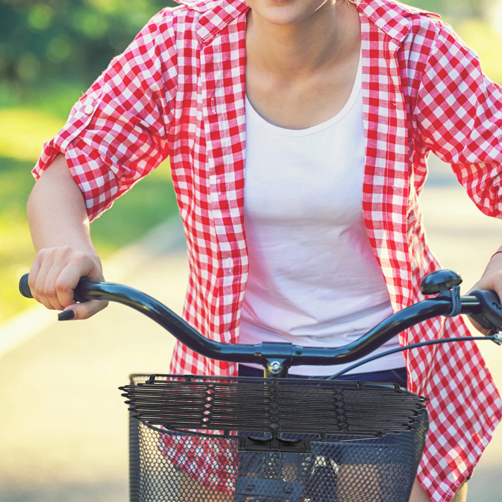 

Sturdy Lightweight Plastic Cover Durable Folding Lid For Cycling Front Basket Easy Installation Corrosion-Resistant Surface