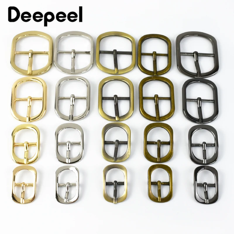 

10Pcs Deepeel 12-38mm Metal Pin Roller Buckles Handbag Belt Adjustment Clasp Webbing Leather Shoes Hook DIY Crafts Hardware