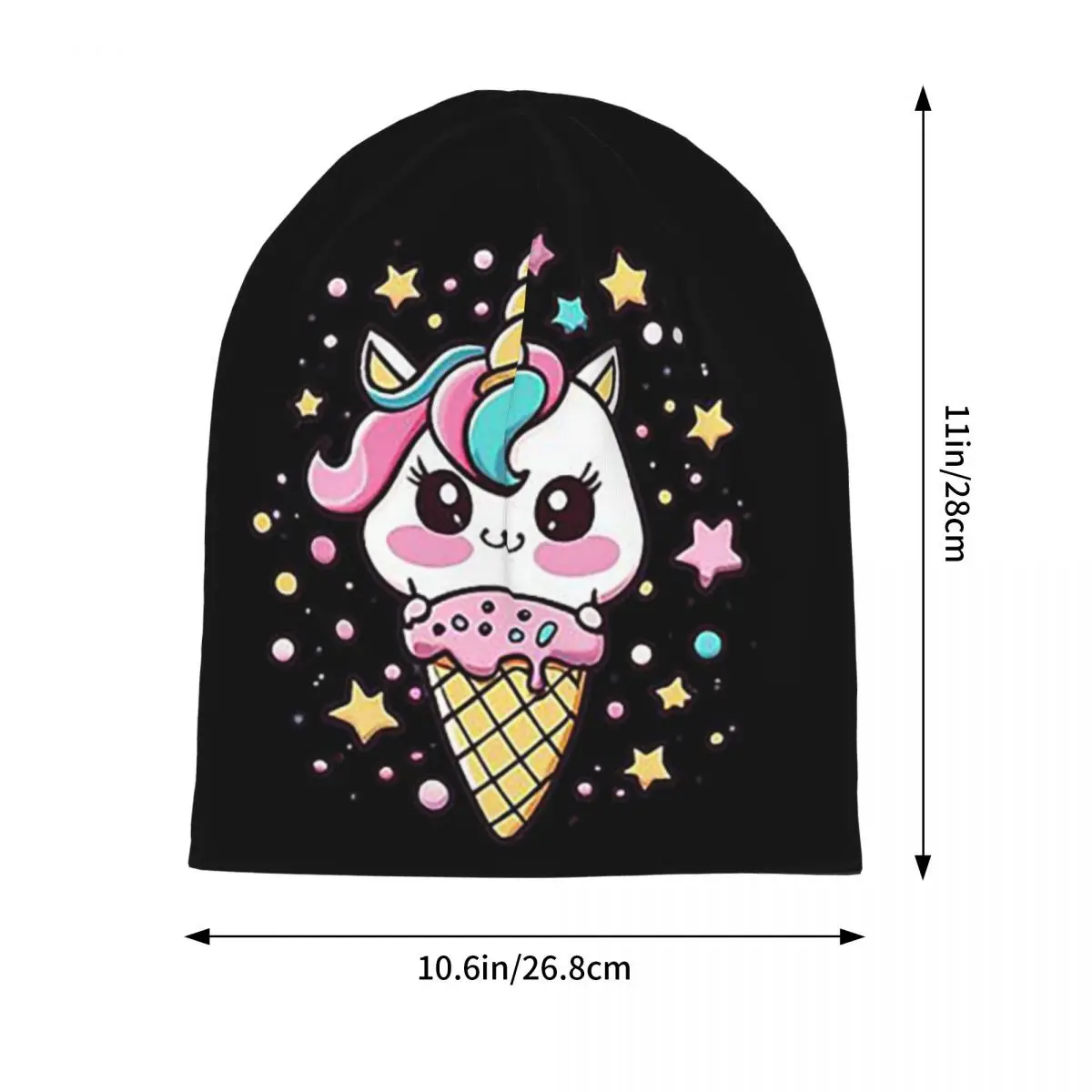 الآيس كريم يونيكورن Skullies Beanies القبعات الدافئة الخريف الشتاء في الهواء الطلق قبعة محبوك قبعات بونيه للرجال النساء الكبار