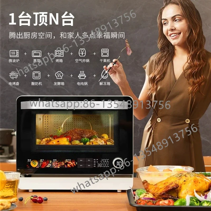 Frequency conversion microwave oven steam baking four-in-one household desktop multi-function all-in-one machine in stock