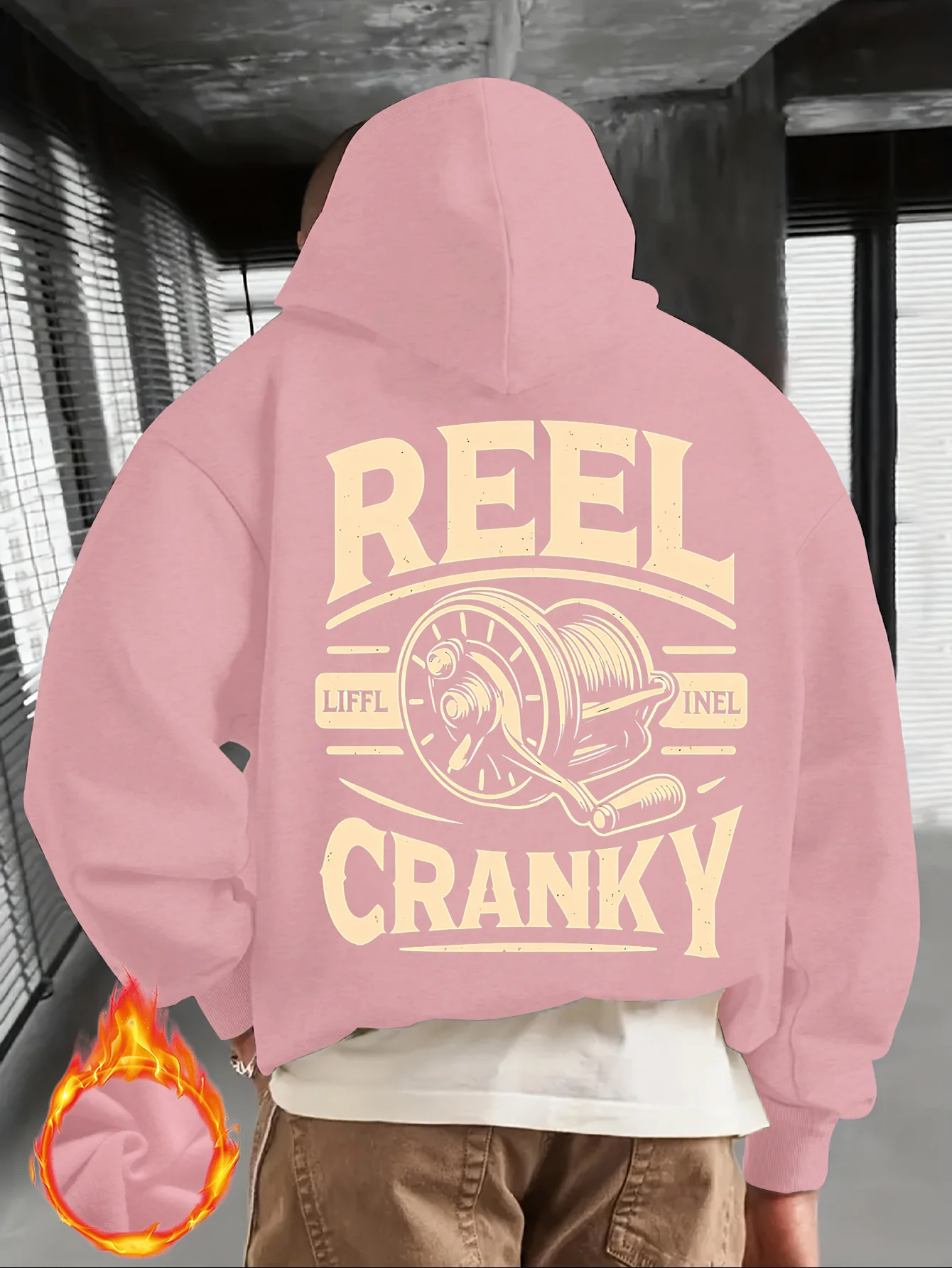Herren Sport Hip-Hop Hoodie, Vintage Angelrolle Grafik Streetwear, Russische Größe Fleece Pullover Sweatshirt für Männer – Detail 6