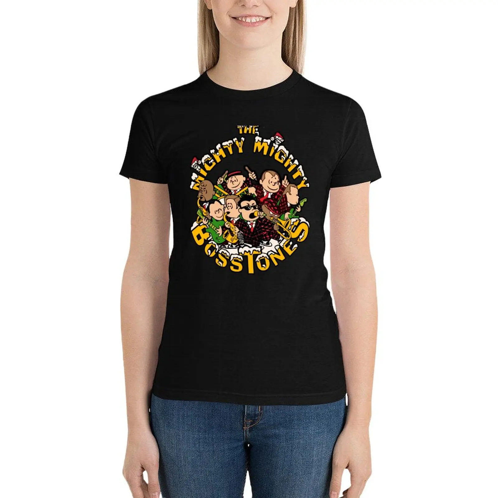 Mighty Mighty BossTones Christmas Cartoon T-Shirt shirts graphic tees vintage clothes T-shirts for Women