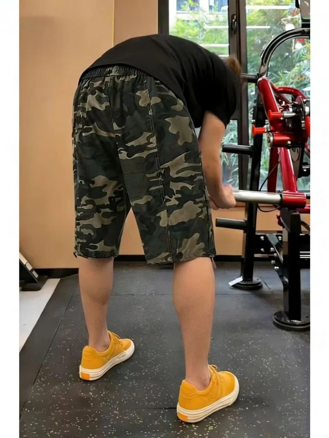 

American Retro Camouflage Men's Shorts Summer Thin Quick Dry Fitness Sports Pants Casual Five-Point Design Breathable Loose Fit