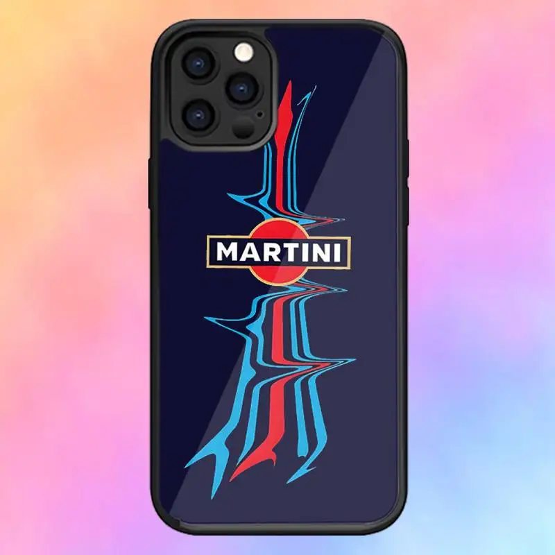 Racing Martini Phone Case For Iphone 14 13 12 11 Pro Max Mini 6 7 8 Plus Xr X Xs Se 2020 Fundas Shell PC+TPU Cover