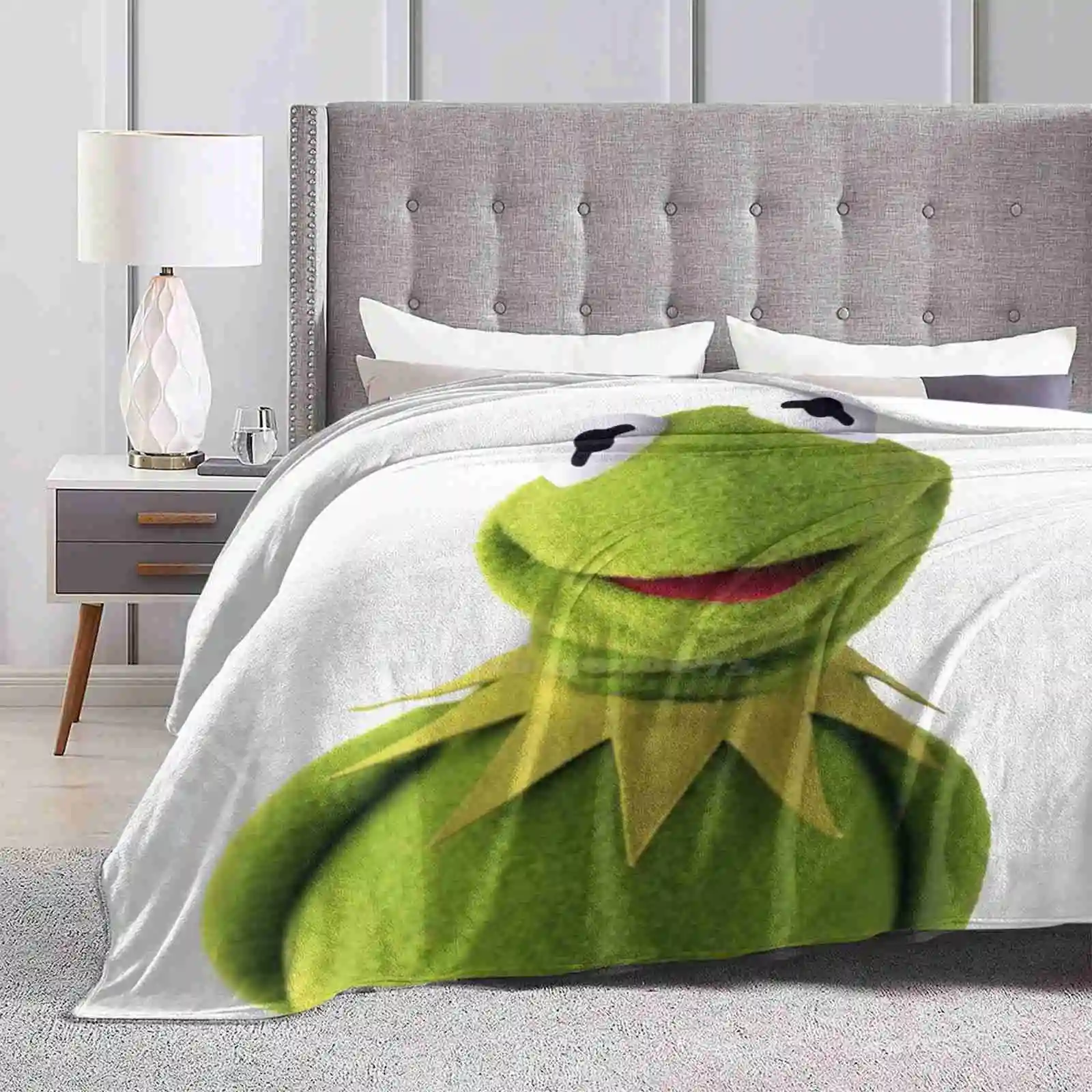 The Frog T Shirt New Selling Custom Print Flannel Soft Blanket The Frog Meme Funny Jake Paul