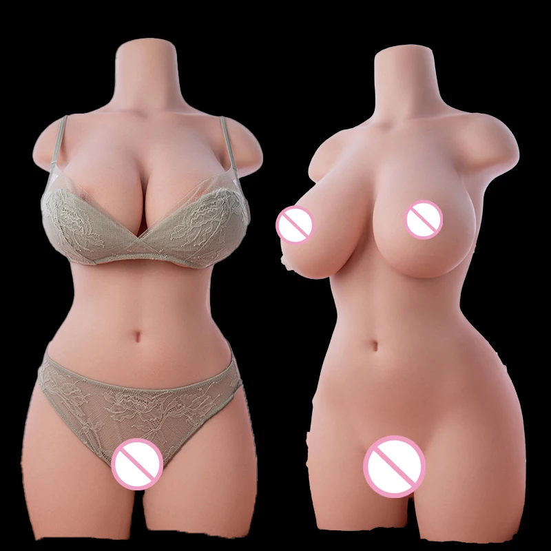 MIVM - New 15KG Full Silicone Leather Pattern Half Body Doll, Men's Masturbation Reality Show Doll, Real Vaginal Anal Sex Doll