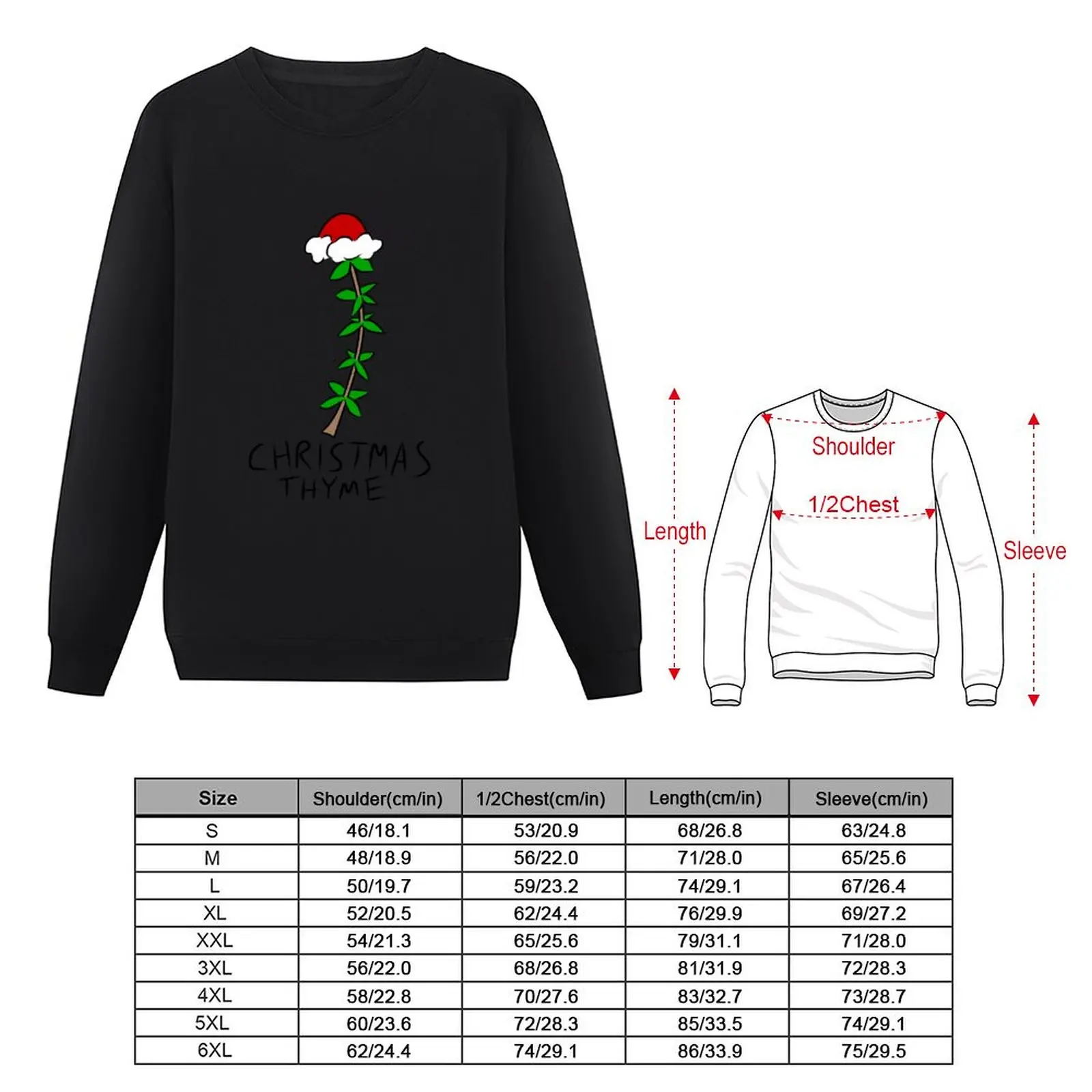 Christmas Thyme Sweatshirt men's clothes men's sweat-shirt set men's autumn clothes aesthetic sweatshirts