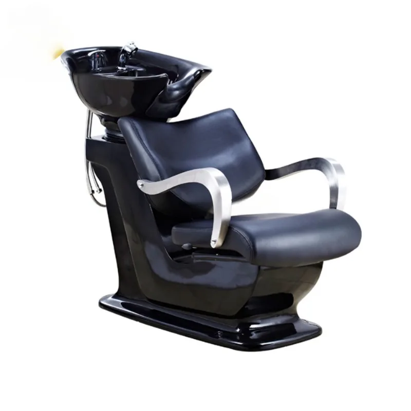 black fiberglass acrylic shampoo station salon head spa shampoo chairs with bowl