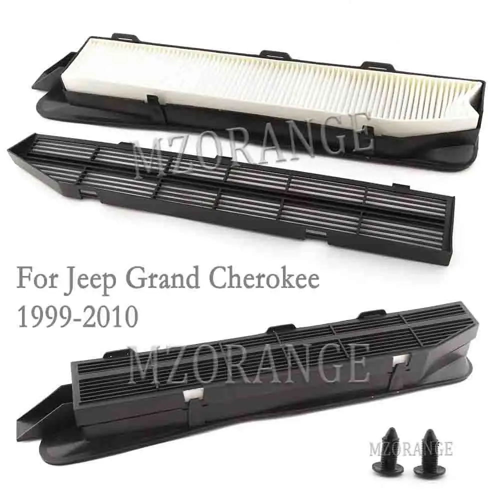 Kit de filtro de carcasa de aire de cabina para Jeep Grand Cherokee 1999-2010 82208300K, accesorio de coche con estante, paquete de pozo de alta