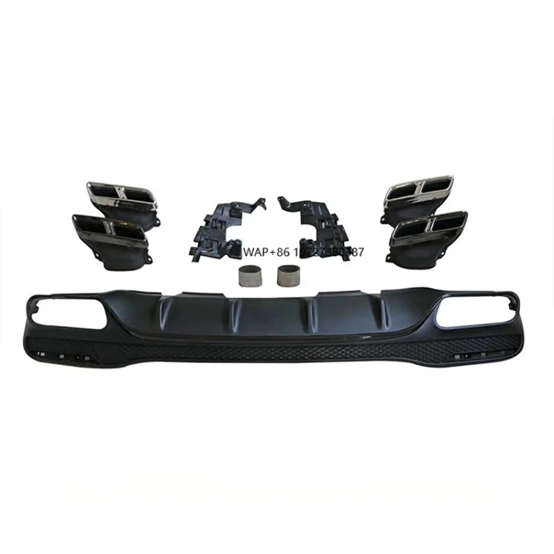 

High Quality GLE63 Rear Diffuser with Dual Exhaust Tips Tail Throat for GLE W166 2015-2019 Sport