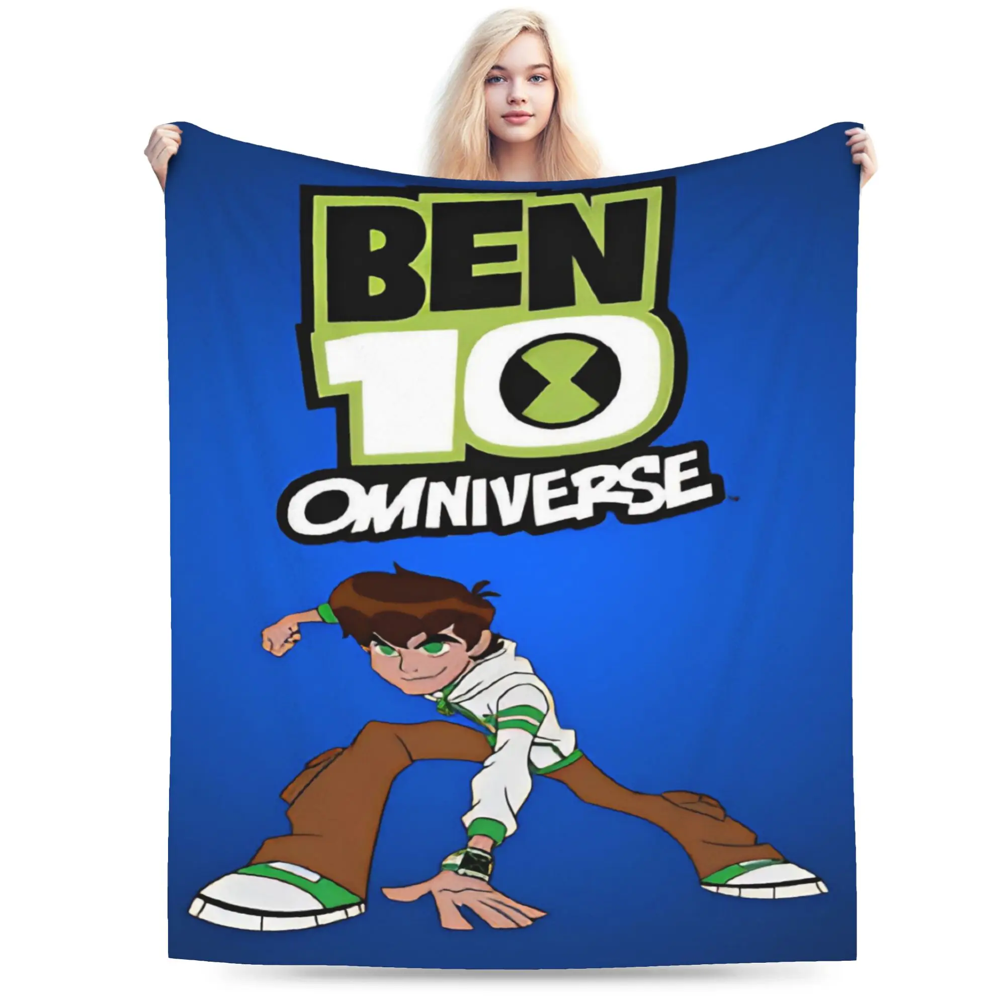 Ben 10 Anime Blankets Fleece  Multifunction Soft Throw Blanket for Sofa Rug Piece