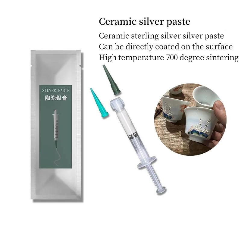 5g Silver Paste Needle Tube Type Silver Clay Repair and Shaping Silver Paste DIY Hollow Jewelry Couple Ring Pendant Gift