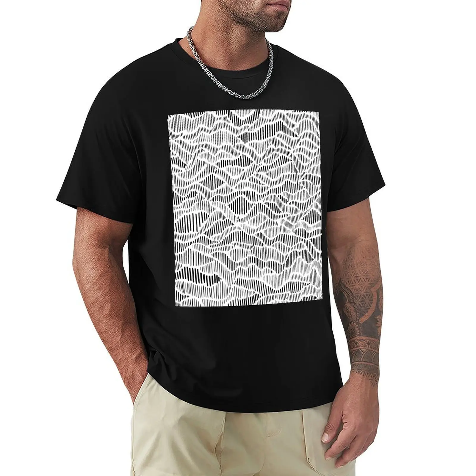 Endless Lines T-Shirt Regular Fit Plain Tee Shirt