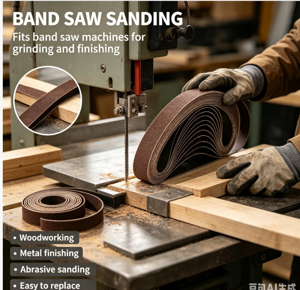 20X520mm Sanding Belt Sander Accessories Abrasive for Metal Wood Furniture Grinding  Suitable for Pneumatic Sander 10pcs/Set
