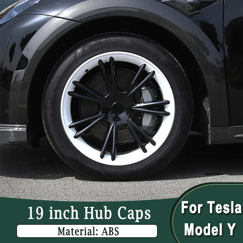 

For Tesla Model Y 2018-2023 19 inch Hub Caps Wheel Cover Hub Caps Rim Cover Vehicle Car Exterior Tyre Tire Trim Accessories