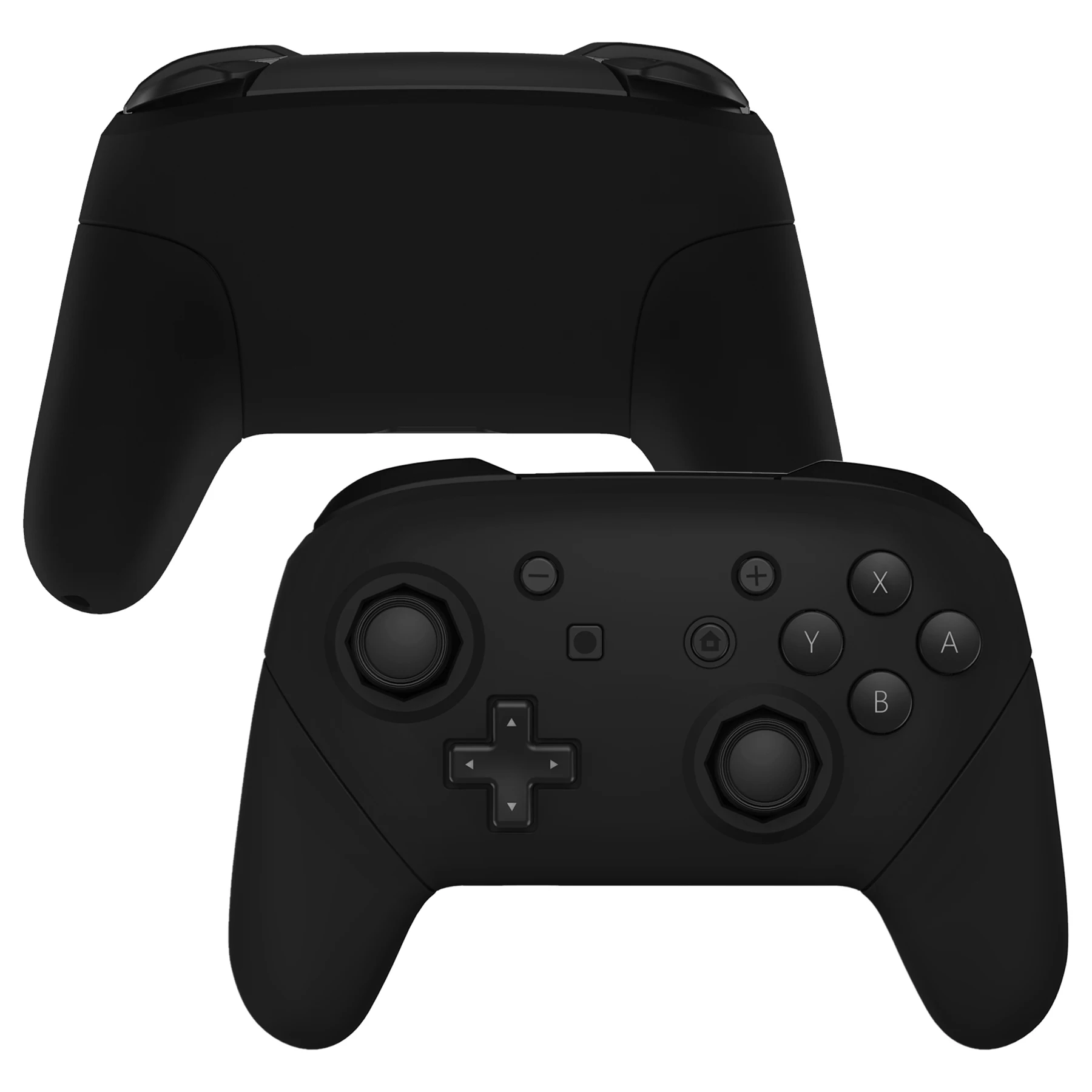 eXtremeRate DIY Grip Housing Shell para NS Switch Pro Controller - Preto, Design de Varas Gated octogonais