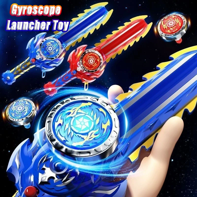 New sword-shaped Gyroscope toy Sword Launcher Spinning Top multiplayer interactive game Battle Gyro Boy Toy