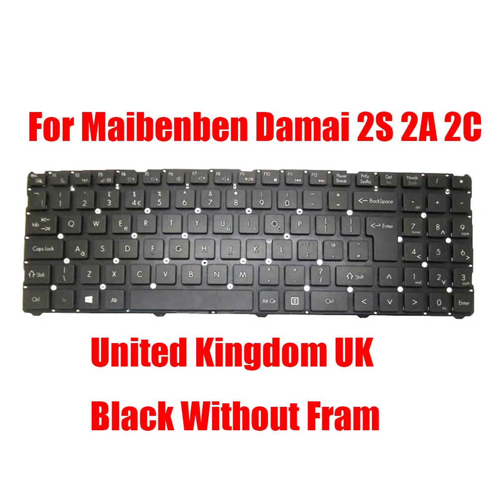 New US UK RU TR Laptop Keyboard For Maibenben For Damai 2S 2A 2C United Kingdom English Russia Turkish