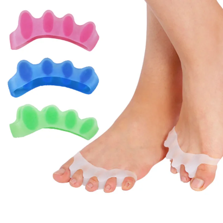 

1-2Pairs Silicone Toe Separator, Bunion Corrector,Hammer Toe Corrector, Soft Silicone Material for Toe Separation Foot Care Tool