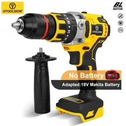 13mm Brushless Electric Drill Electric Screwdriver Cordless Impact Drill with High Torque Compatible with MT Series 18V Battery