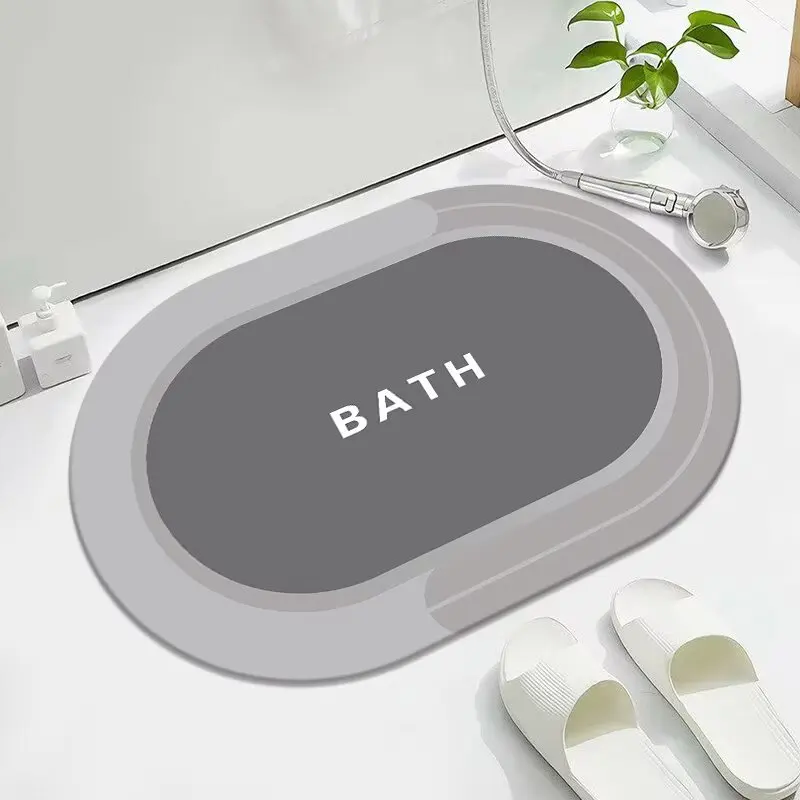 حصيرة أرضية الحمام سريعة الجفاف برسوم كرتونية، وسادة ماصة للطين المشطورة، باب المرحاض، وسادة قدم ماصة غير قابلة للانزلاق