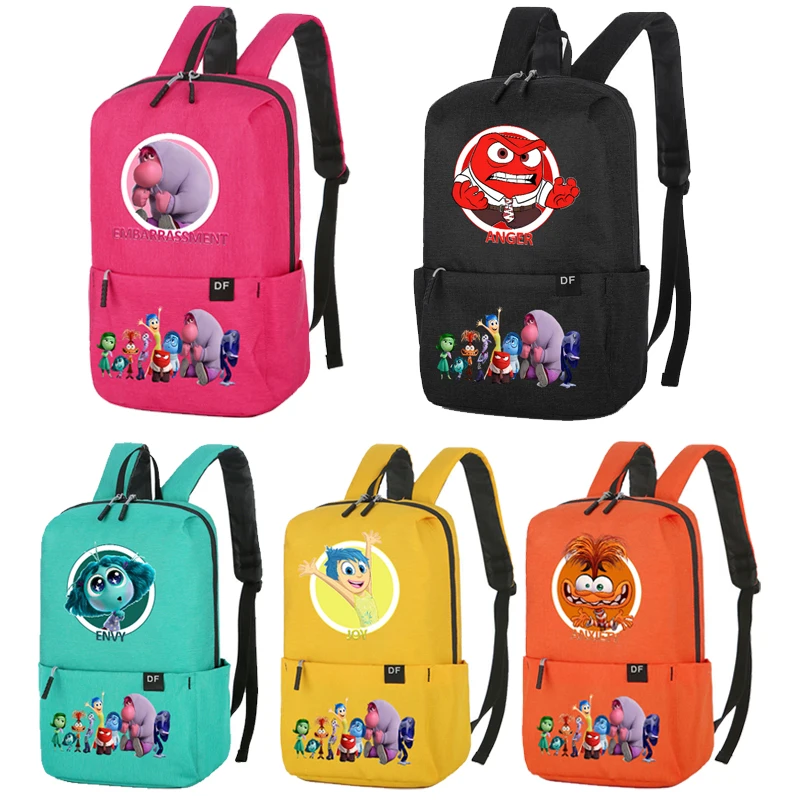 Student Backpack for Girl Boy Inside Out 2 Schoolbag Movie Anime Knapsack Cartoon Printed High Capacity Rucksack Kids Bookbag