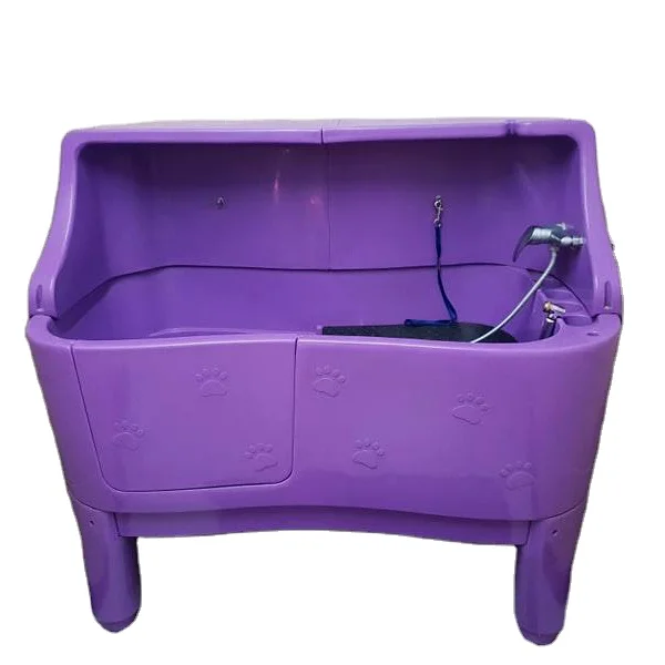 

Factory Supply Plastic Pet Bath Dog Wash Beauty Bath with Splash Back