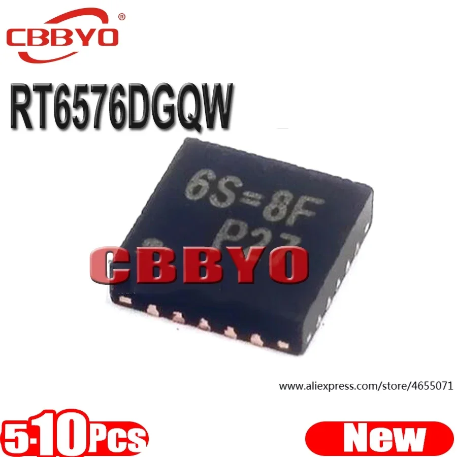 (5-10piece)100% New RT6576D RT6576DGQW For Code : 6S=.. QFN-20 Chipset