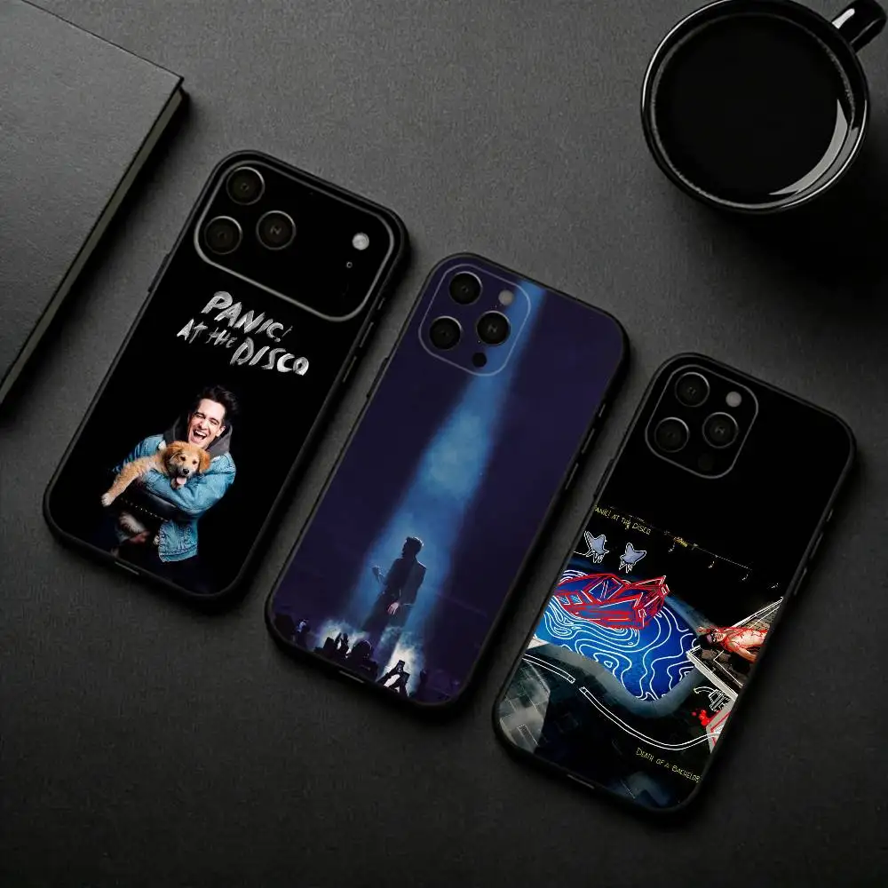

Theatrical Band P-Panic-C At The Disco Phone Case For iPhone 17pro,16,15,14,13,12,11 Plus,Pro Max,XS,Soft Silicone Black Cover
