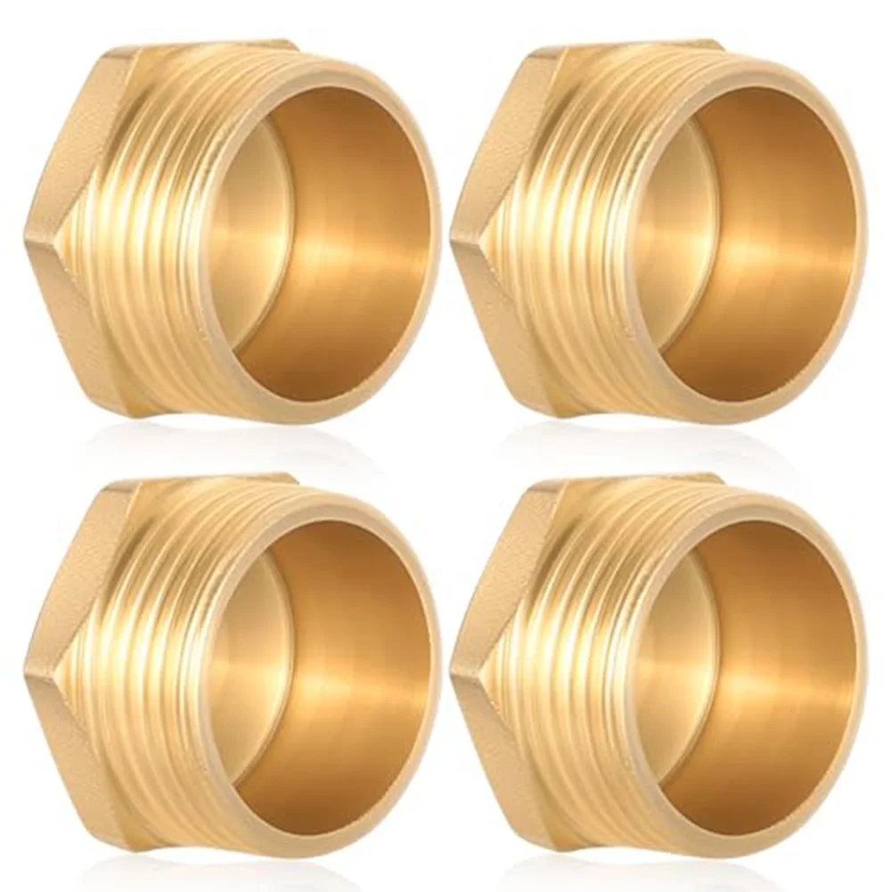 Brass Blanking Stopper 34 Inch Male Thread Easy Leak Prevention Female Thread Brass Blanking Pipe End Cap