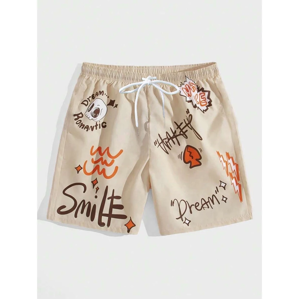 

2025 Men's And Women's Motorcycle Casual Loose Shorts Summer Hot Selling Breathable Quick Drying Fashionable Printed Shorts