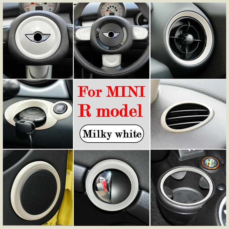

Автомобильное украшение интерьера, защитный чехол, пластиковая белая наклейка для BMW MINI Cooper R55 R56 R57 R58 R59 R60 R61, автомобильные аксессуары