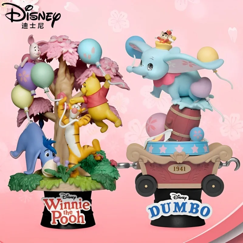 

Disney Classics Sakura Series Kawaii Dumbo Winnie Pooh Bear Action Figures Toys Cute Elephant Dolls Desktop Decor Children Gifts