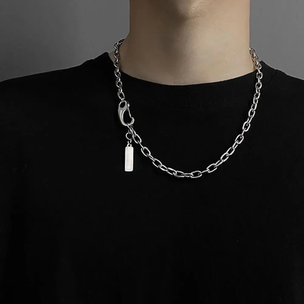 

50pcs Blank Long Rectangle Pendant DIY Jewelry Making Stainless Steel Tag Charm Accessories Rectangle Stamping Blanks