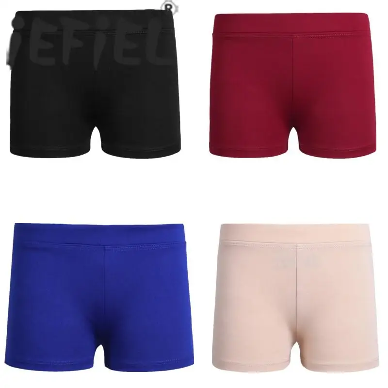 

Kids Girl Elastic Waist Sports Shorts Boy-cut Bottoms Ballet Dance Gymnastic Yoga Workout Fitness Leggings Dancewear Activewear