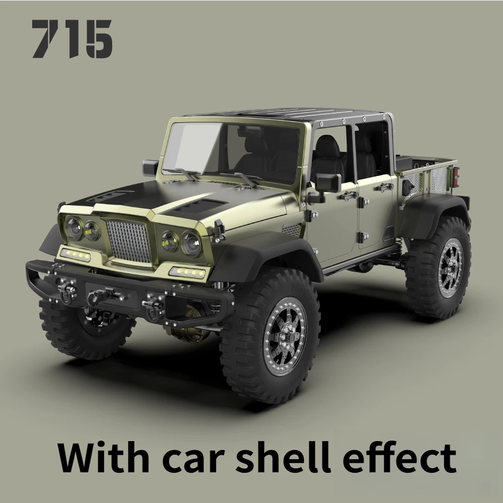 TWOLF 1/10 TW-715 4WD 프레임 풀 메탈 시뮬레이션 V8 엔진 키트 프레임 CNC 사륜구동 클라이밍 오프로드 차량 모델 장난감