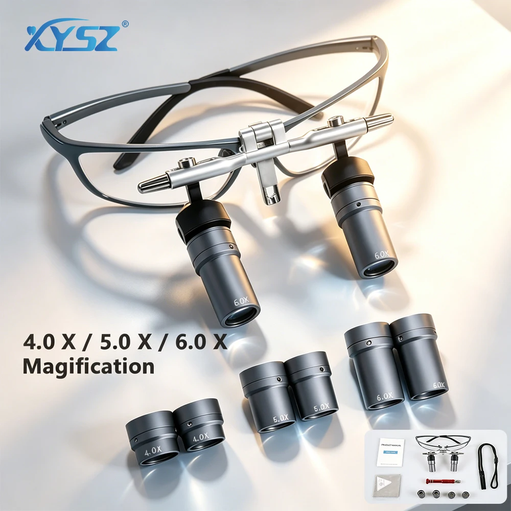 

XYSZ 4X 5X 6X Dentist Surgical Medical Loupes Magnification 48° Adjustable Angle 350-450mm Working Distance Dentistry Equipment