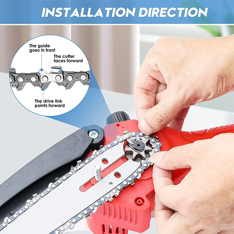 SEESII Seesii 8-inch Chainsaw Chains 6 Inch 4 Inch Electric Chainsaws Accessory Replacement For Logging Pruning Garden Tool