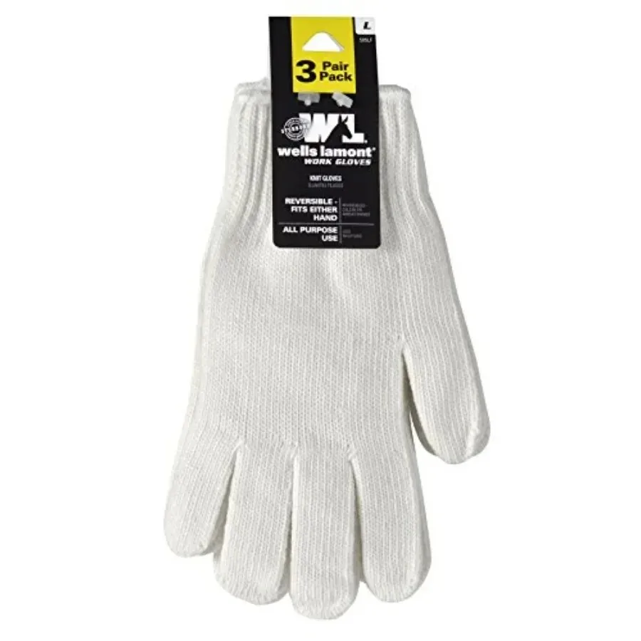 20pcwork gloves for industrial use polyester material black color breathable string knit design with reinforced palm for durabil