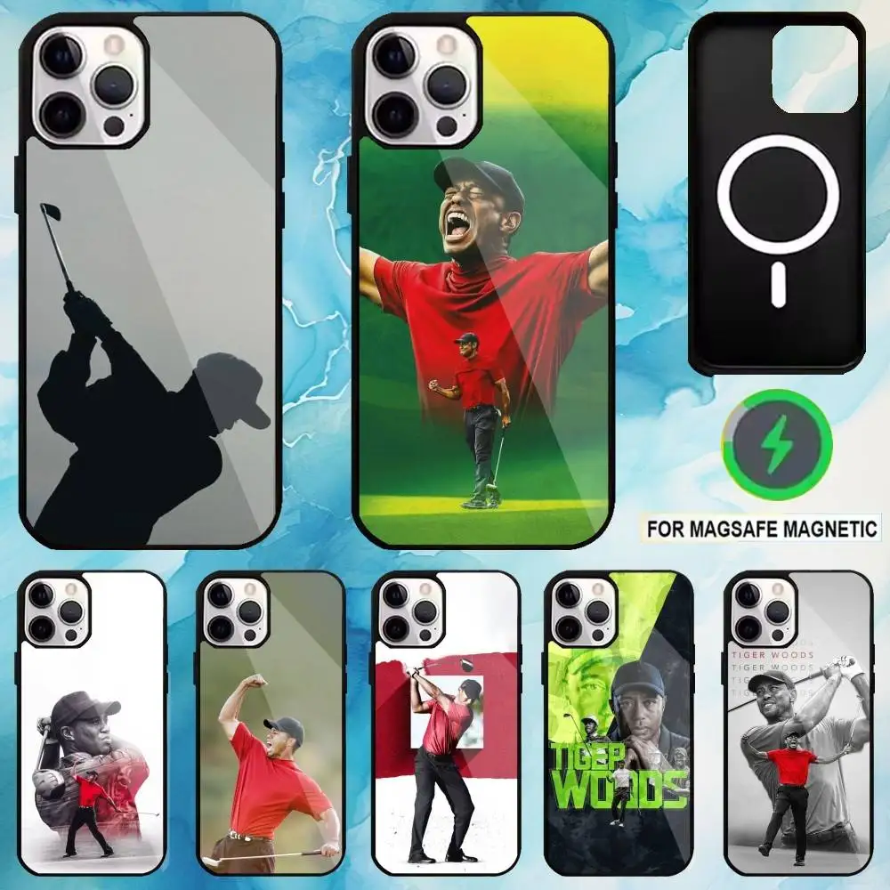 

Golf player Tiger Woods Phone Case For iPhone17,16,15,14,13,12,11 Plus,Pro Max For Magsafe Enabled Wireless Charging Case