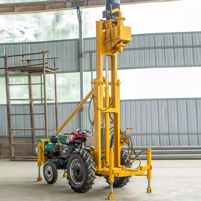 Factory High Quality Small Deep Well Drilling Equipment Portable 150m Diesel Tractor Mounted Water Well Drilling Rig Machine