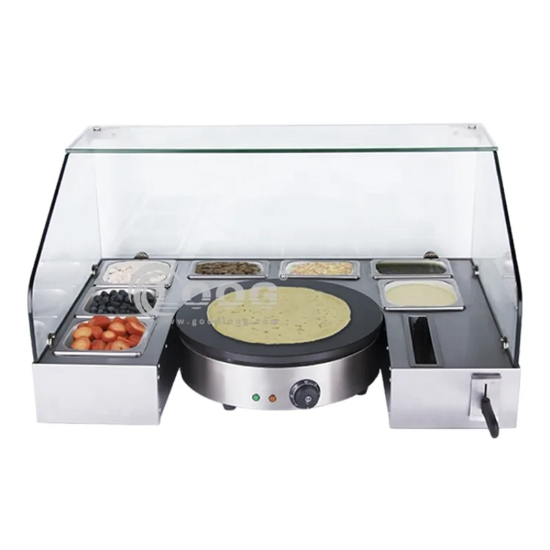 Commercial Kitchen Equipment Crepe Pancake Maker Crepe Service Station 220V Electric Crepe Maker