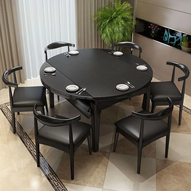 Kitchen Table Luxury Dining Round Reception Tables Designer Coffee Sedentary Room Extendable Service Modern Muebles Elegant Cafe