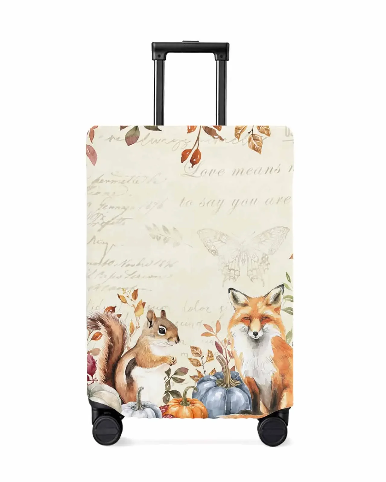 Autumn Thanksgiving Autumn Plants Stretch Suitcase Protector Baggage Dust Case Cover For 18-32 Inch Travel