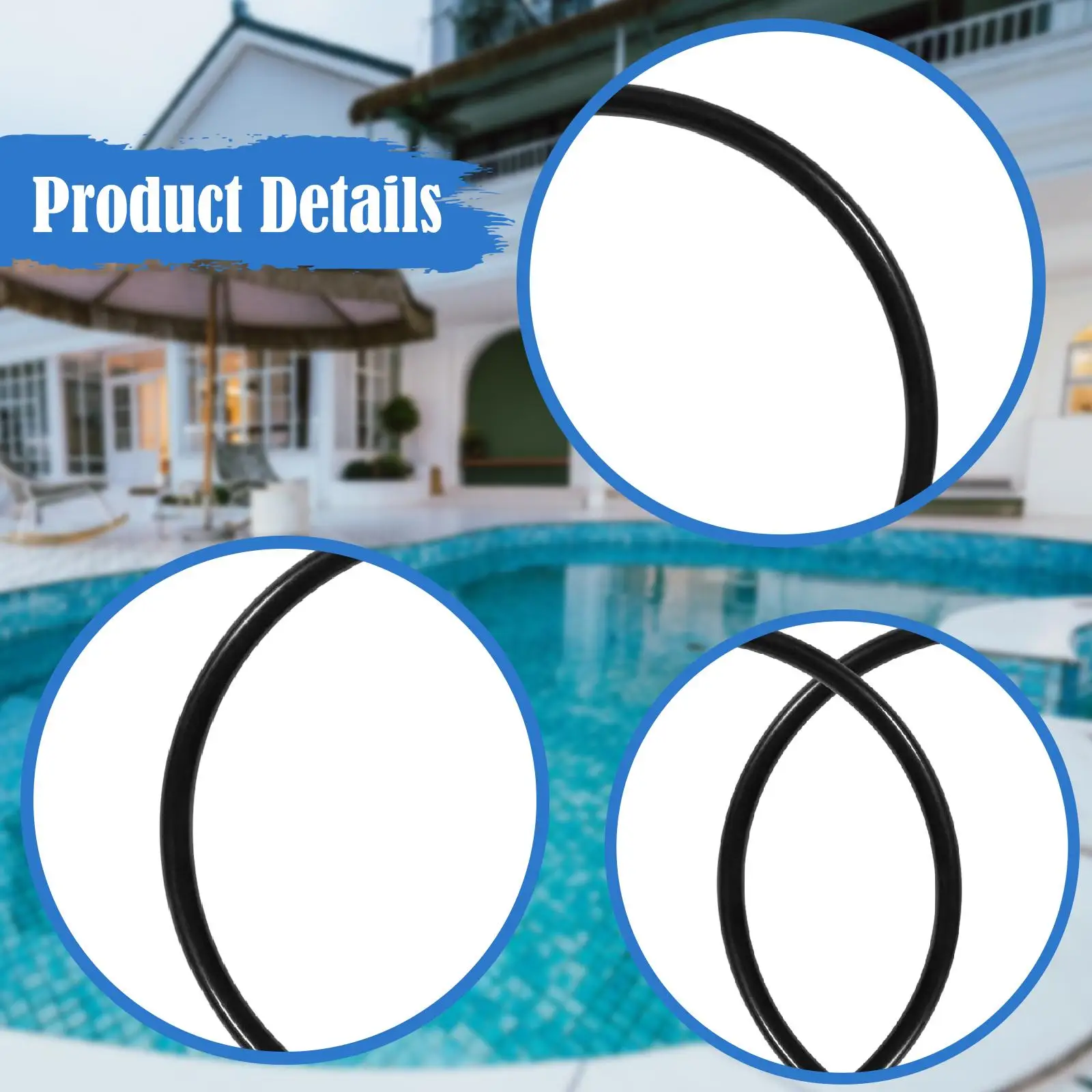 Pool Collar O Rings Replacement R0586300 R0502300 R0502500 Rubber O Ring for Above Ground Pool System Leakage Repair Equipment